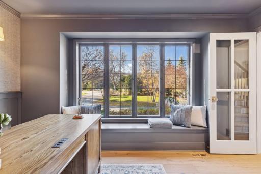 Find serenity in the private, glass door enclosed study, bathed in natural sunlight.