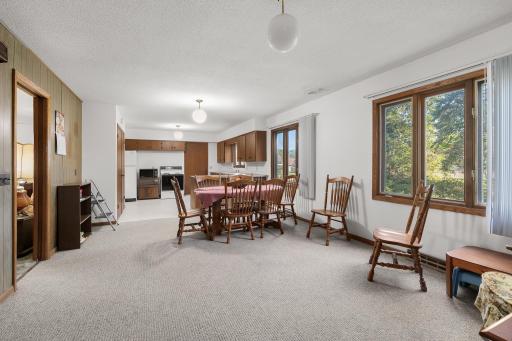 Dining room and kitchen off of the living room