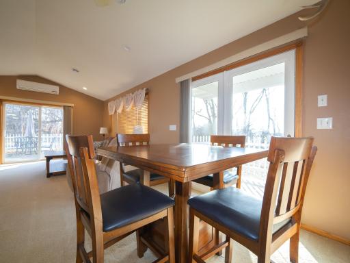 Walkout to the patio from the dining area
