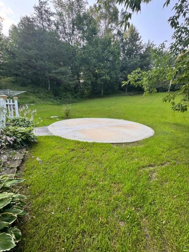 New concrete pad for pool or additional entertaining space