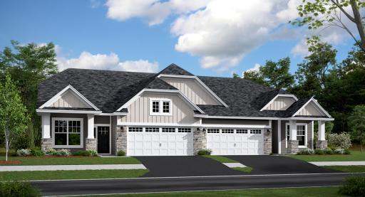 (Photo of an exterior rendering, actual homes finishes will vary) The Mulberry has a stunning exterior!