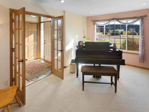 Main floor Office; currently being used as a piano room