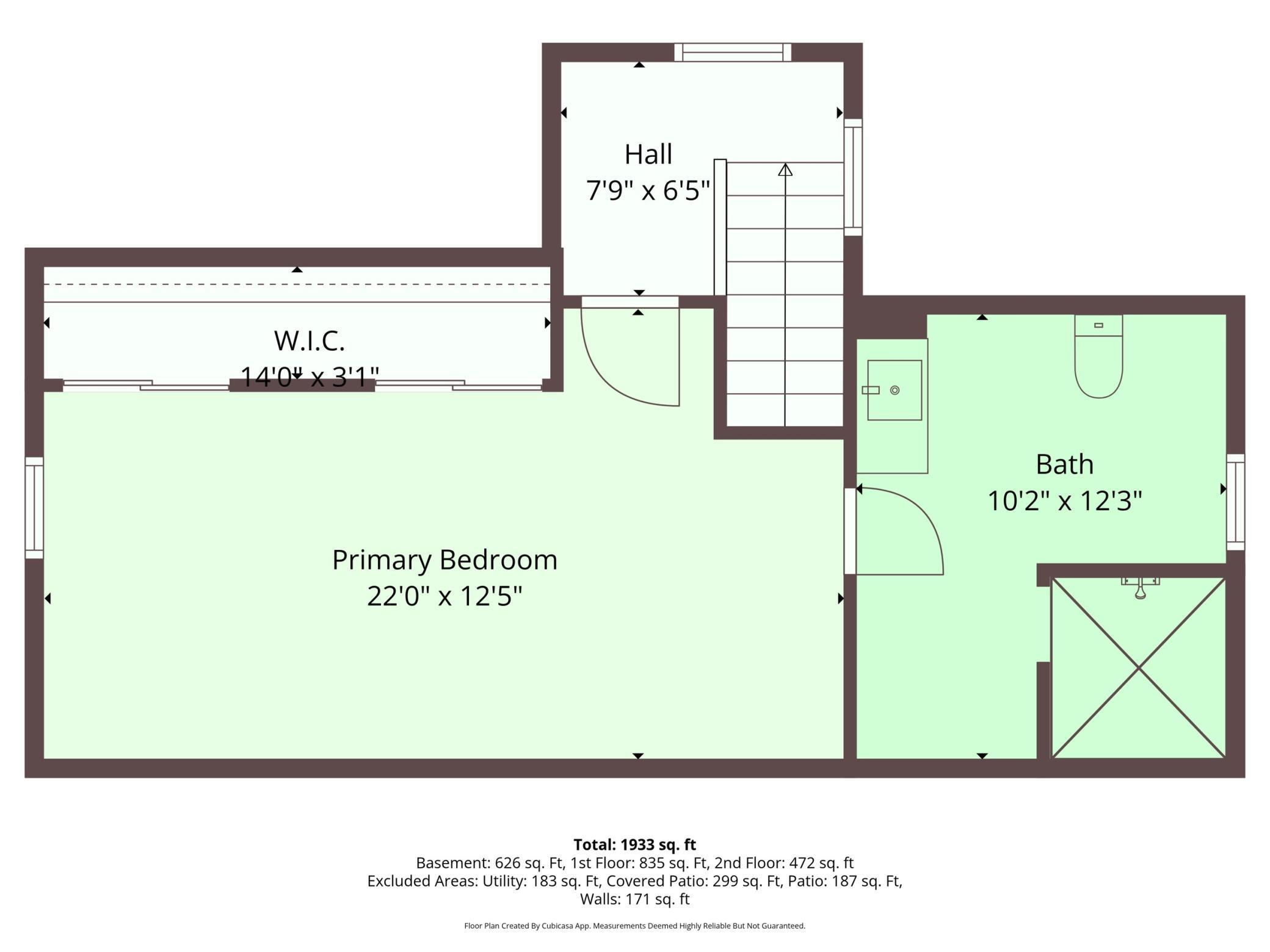 Upper floor plan