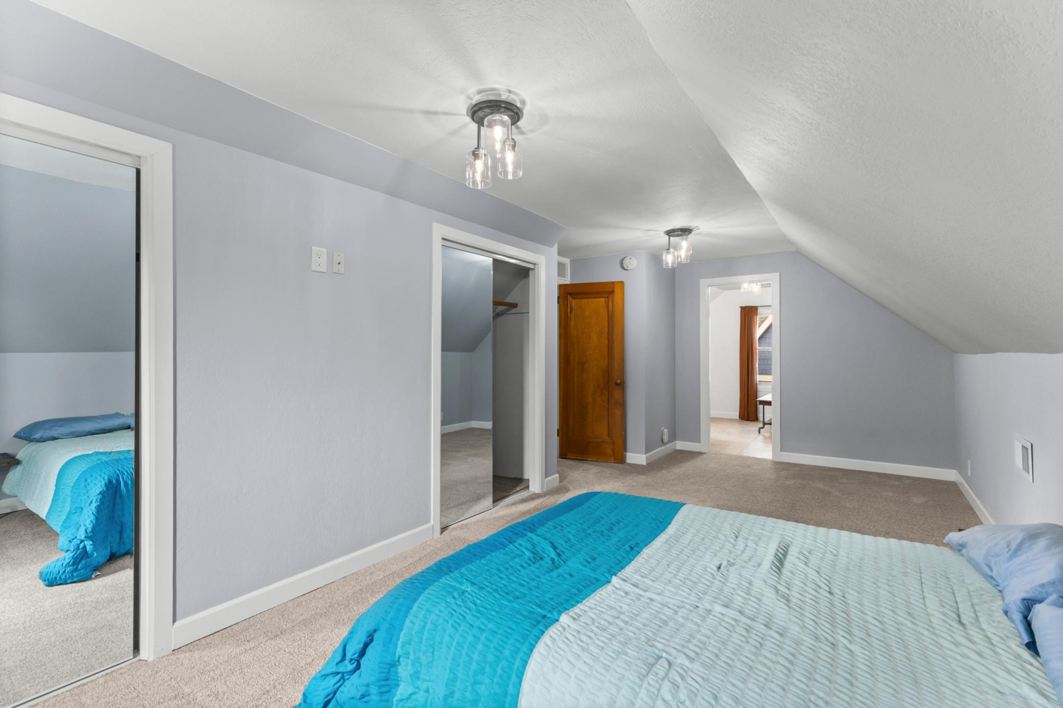 Plenty of bedroom and closet space, plus new carpet.