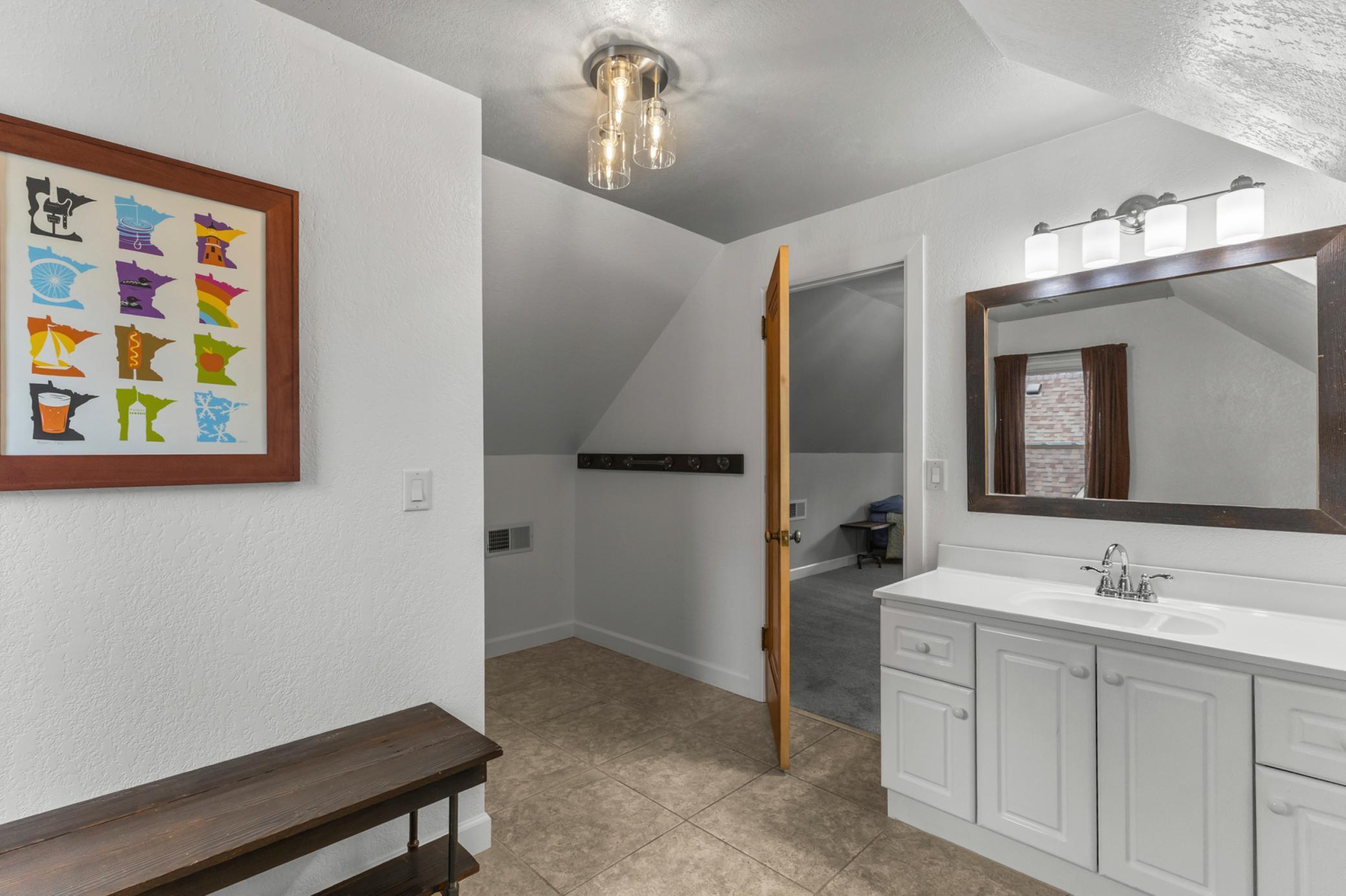 Large, primary bath.