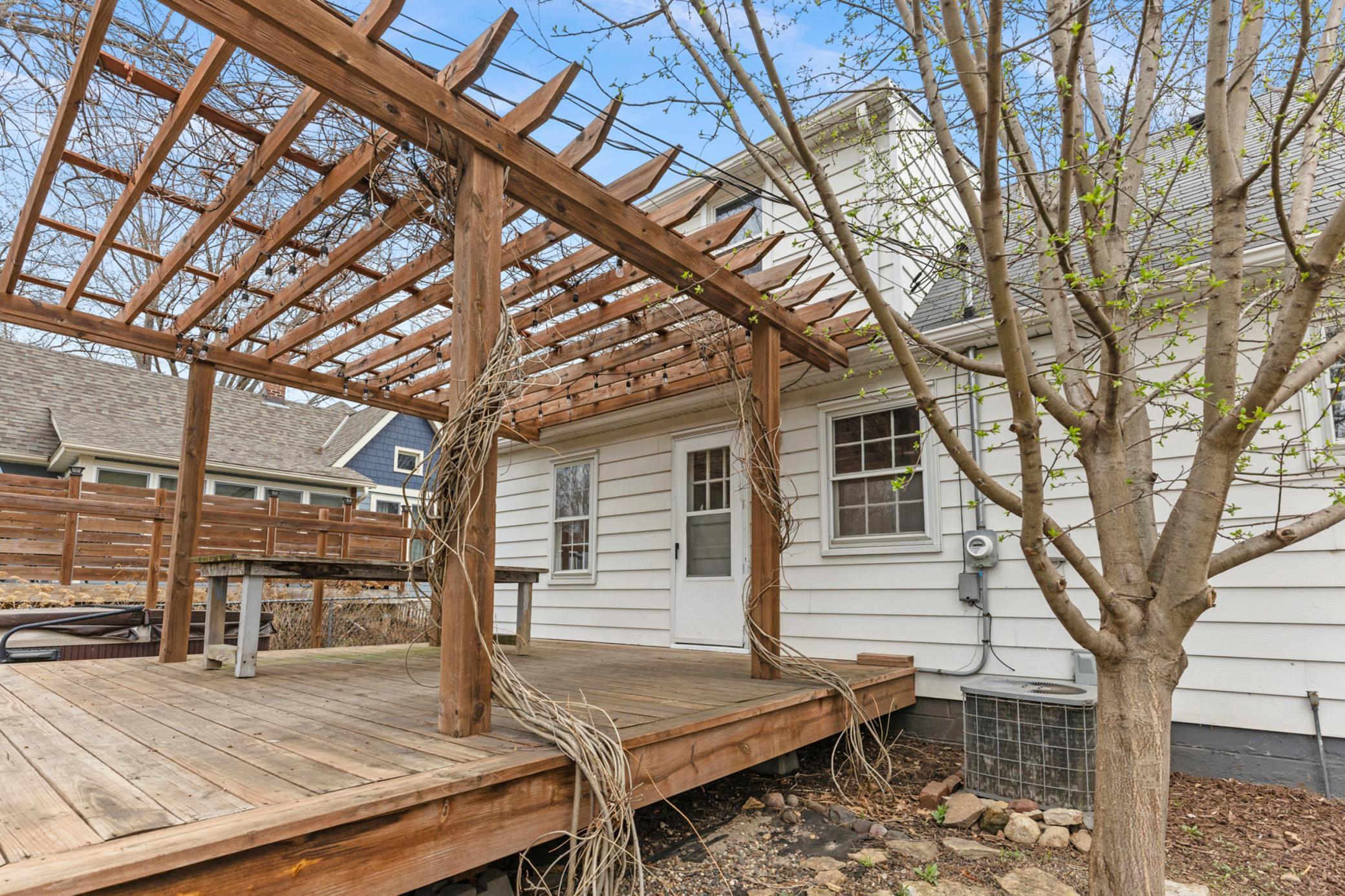Climbing wisteria on the pergola will be blooming soon!