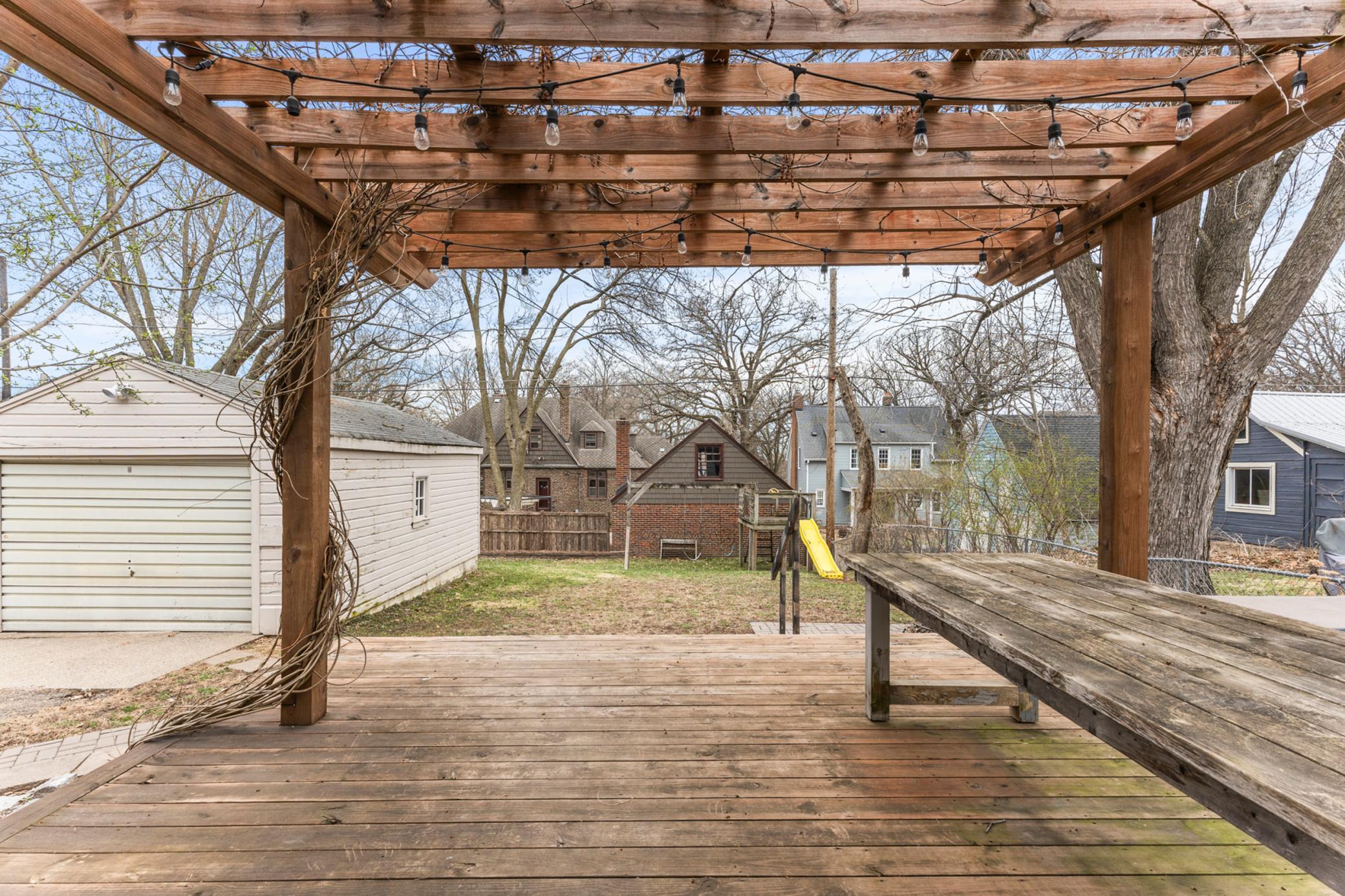Back door leads to gorgeous covered deck.