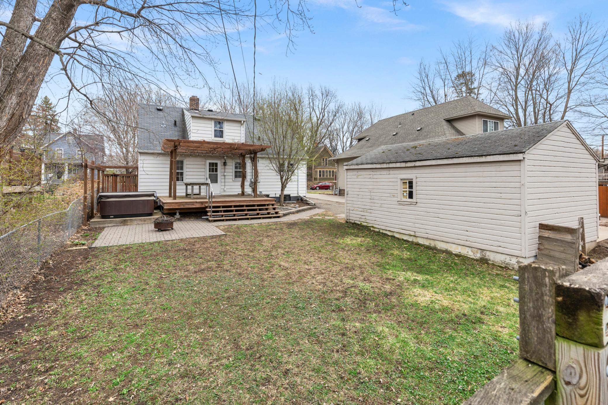 In addition to deck & patio, there's plenty of play space.