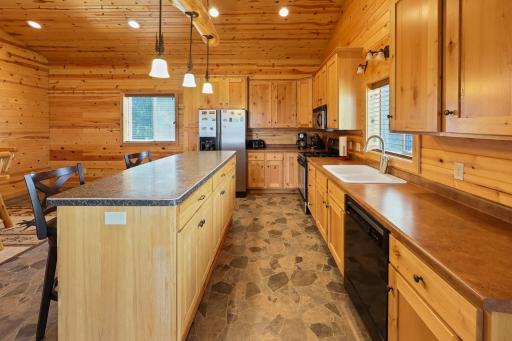Large kitchen with ample counter space and storage