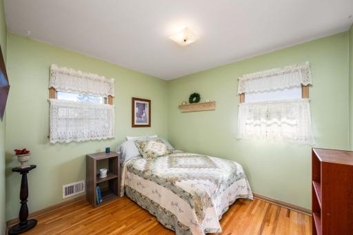 Primary Main floor bedroom with hardwood floors!