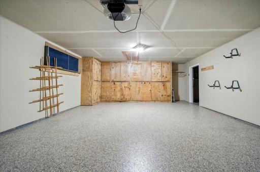 Large 2 Stall Garage with Epoxy Coated Floor!