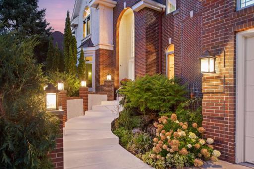 Inviting front entryway with elegant lighting
