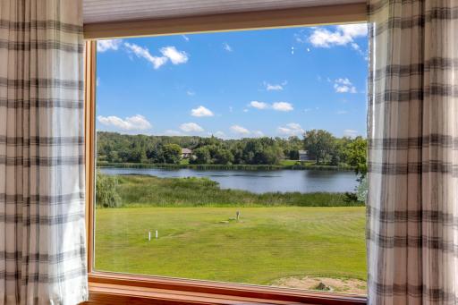 Wake up to stunning water and nature scenery.