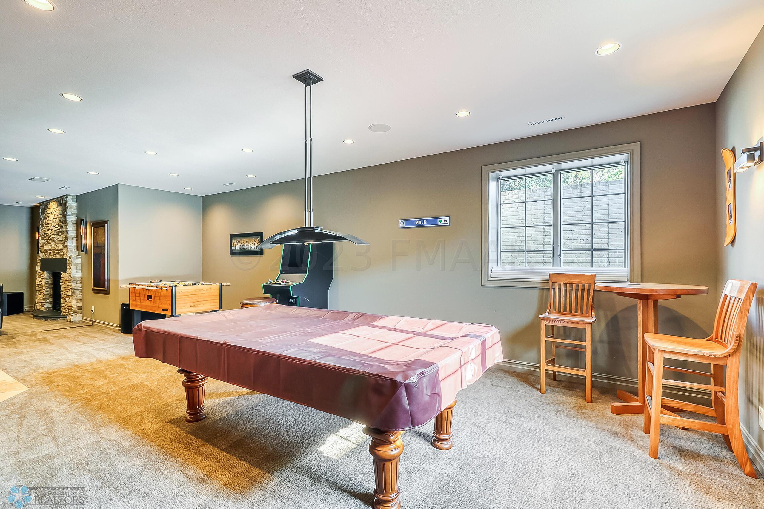 Basement Billiards area