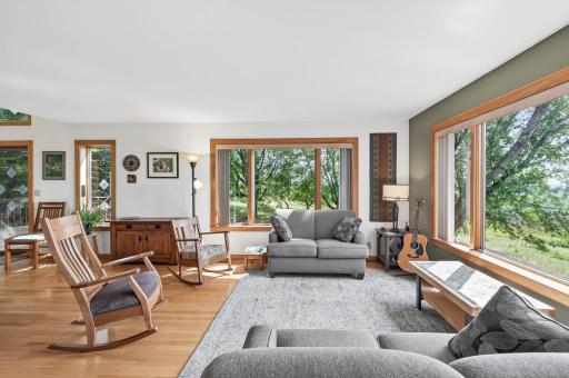 Living room has tons of natural light throughout.