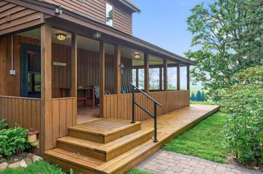 Covered front porch off the main entrance of the home.
