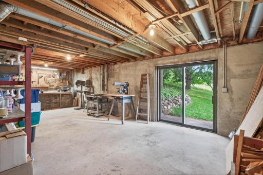 Unfinished lower level has walk out to the back of the property.