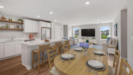 Welcome Home to The Harlow! Photo of model home, colors may vary.