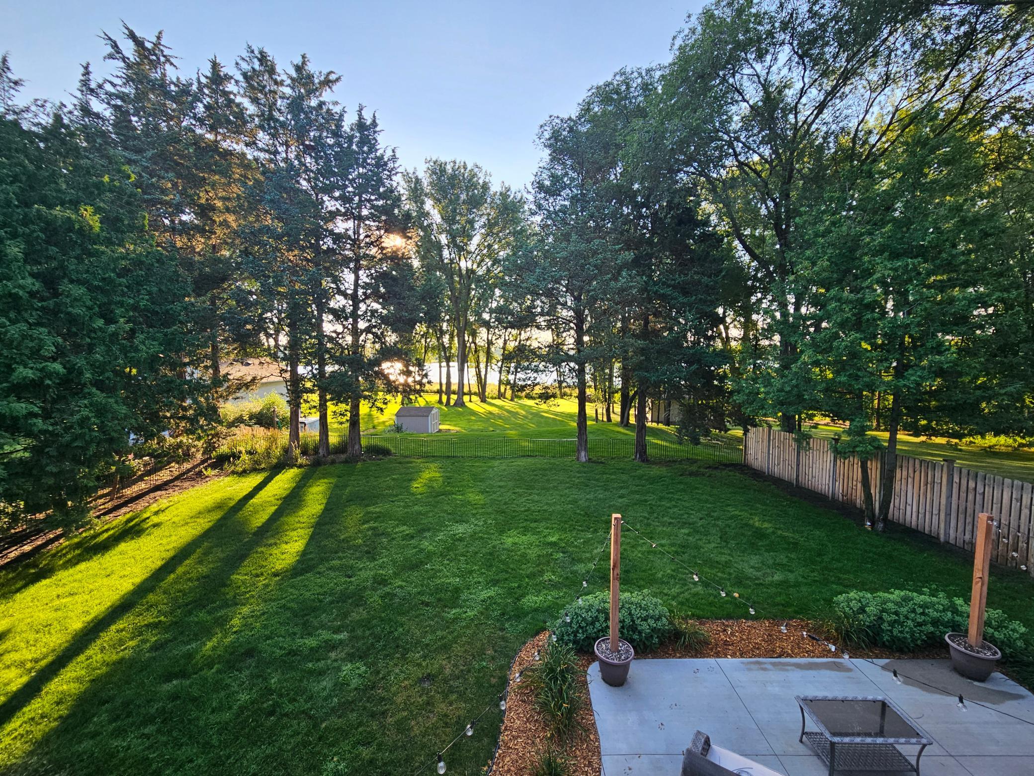 Lake views from backyard