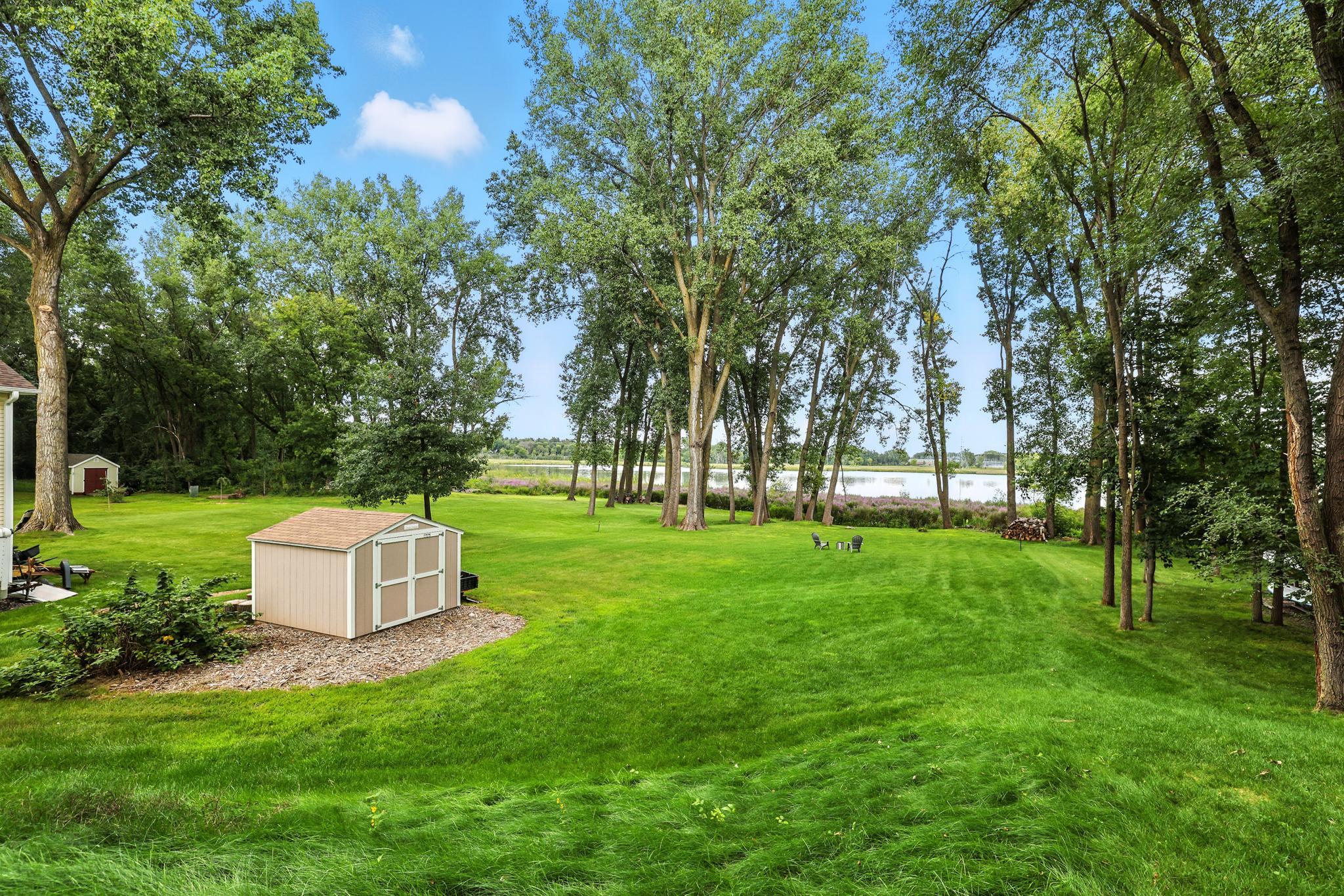Lake views from the backyard