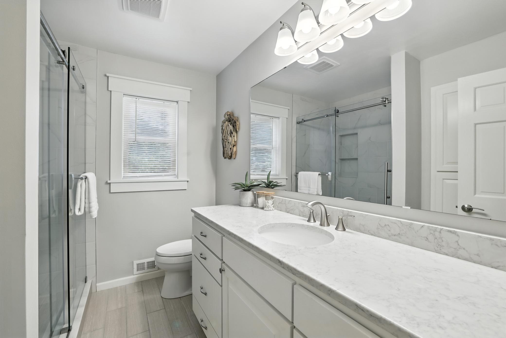 Primary bathroom also features in-floor heat!