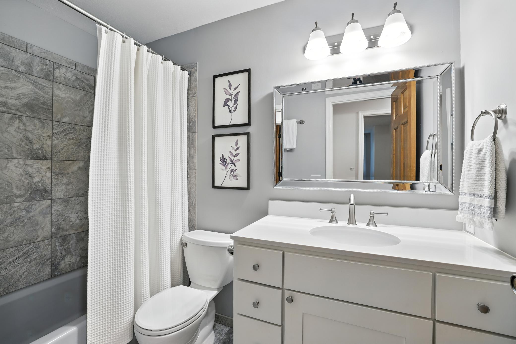 Upper level guest bathroom