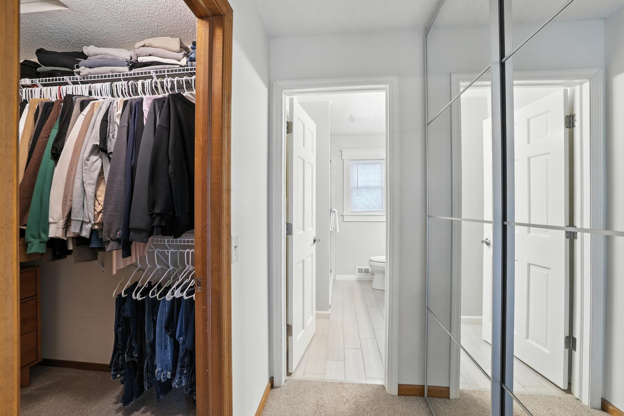 Primary walk-in closet area
