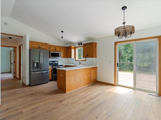 kitchen with updated countertops and SS appliances