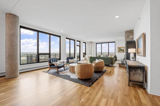 Open floor plan gives plenty of space for multiple entertaining areas.