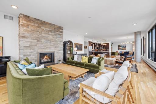 An open floor plan gives ample space for large groups and entertaining.
