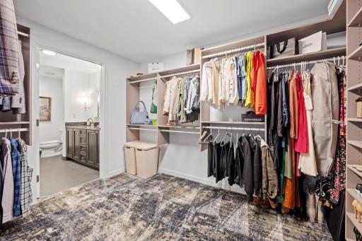 An oversized closet with great built-ins.