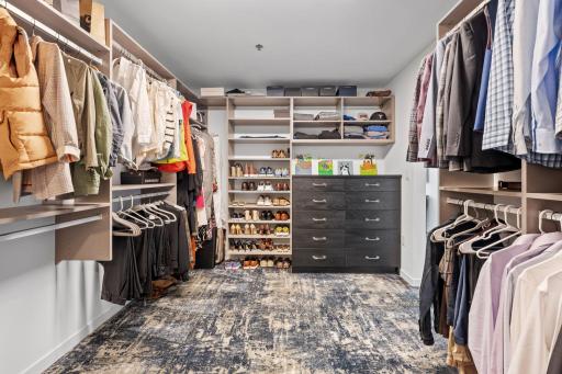 An oversized closet with great built-ins.