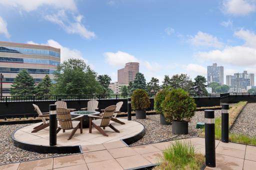 Sit by the fire while entertaining guests.