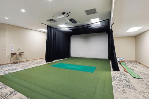 Reserve the golf simulator at your leisure.