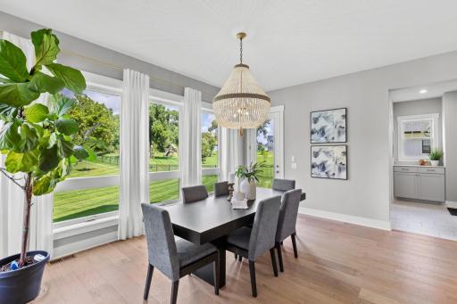 Enjoy your morning coffee or breakfast with serene views of the backyard