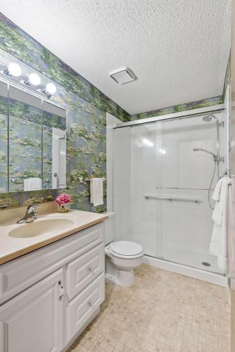 Remodeled upper-level 3/4 bath completed in 2021.