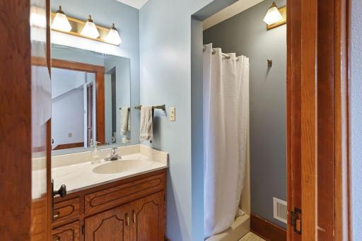 Upper-level 3/4 bathroom conveniently located to serve the 3 upstairs bedrooms.