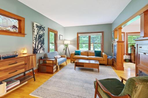 The main level offers a welcoming living room, dining room, kitchen, office, full bathroom and primary bedroom, while three bedrooms upstairs provide flexibility for family or guests.