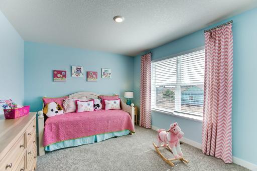 Secondary bedroom, 2 of 3. *Photos of a similar home. Colors and options will vary.