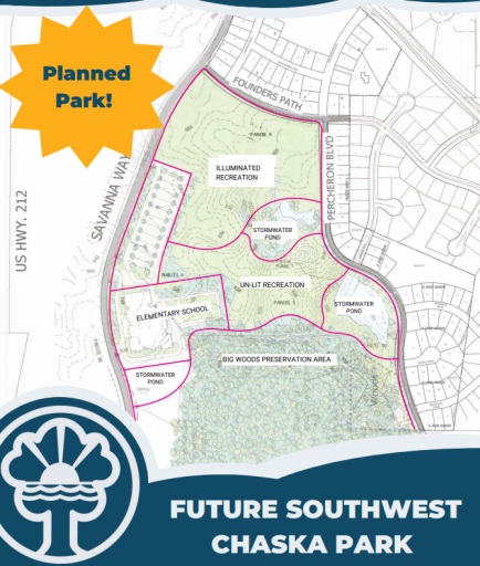 Adjacent to Rivertown Height's is future Southwest Chaska Park!