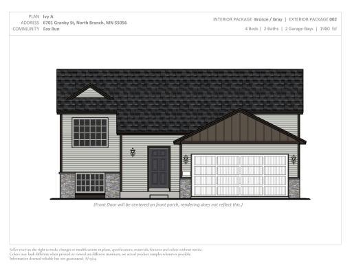 Exterior Color Package. Photos and renderings may not depict actual plan, materials, & colors/finishes may vary. All measurements are approximate.