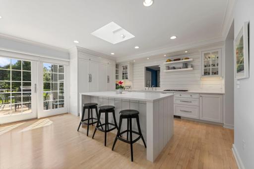 Beautiful updated kitchen with a sky light