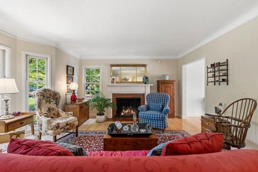 The living room passes on to the dining room