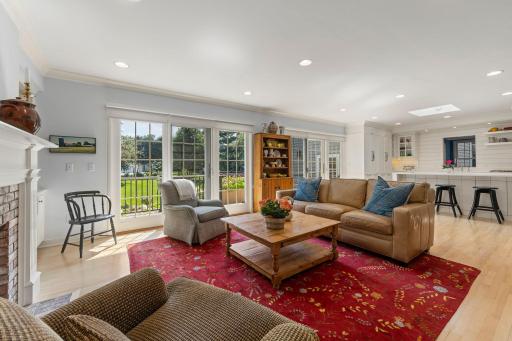 Expansive family room overlooking the back yard