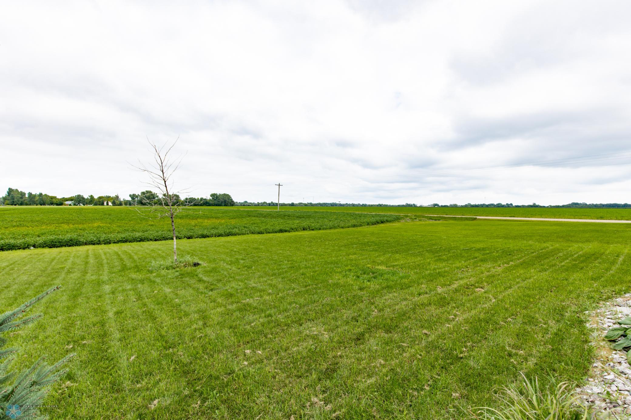Backs to a field