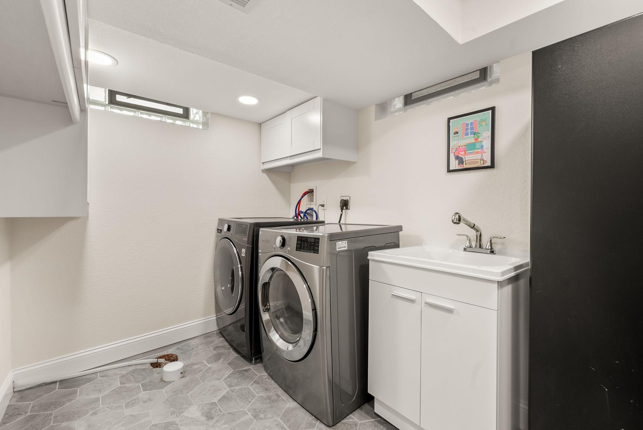 Laundry room was professionally finished in 2024.