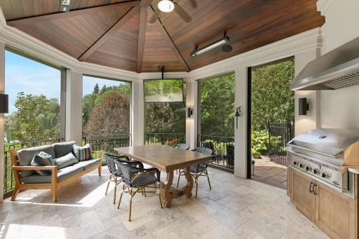 Screened-in Porch with Built-in Grill