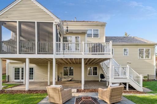 Backyard with abundant areas to relax and entertain
