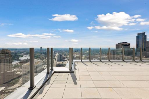 Private 894 sqft glass-enclosed outdoor terrace.