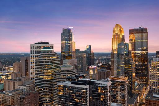 Amazing skyline views available from this penthouse.